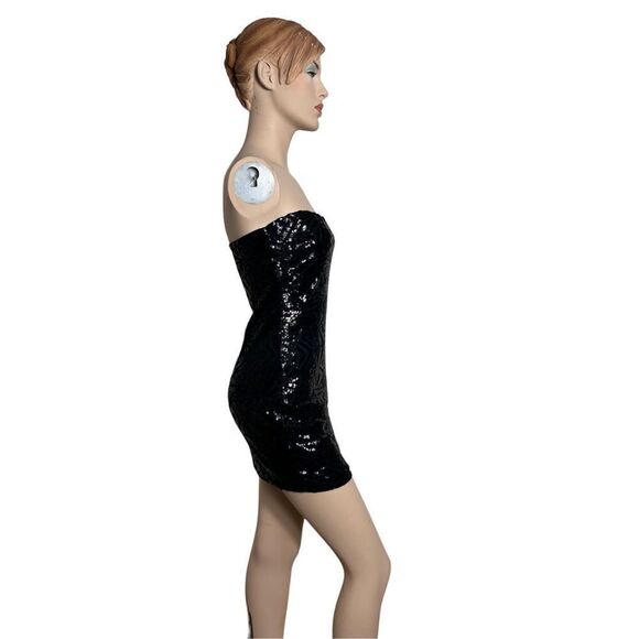 Rhapsodielle Black Strapless Party Dress Size Small - Picture 2 of 8